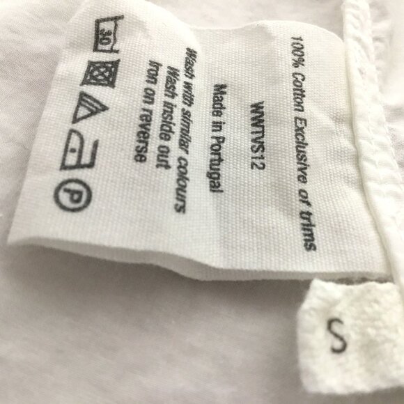 TOAST White Wrap Blouse S Cotton Portugal Minimalist Elevated Everyday Layering - Picture 10 of 11